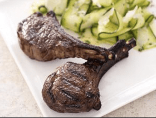Grilled-Lamb-Chops-with-Shaved-Zucchini-Salad-Recipe