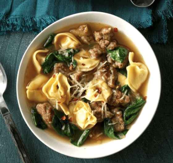 Sausage-and-Tortellini-Soup-with-Spinach