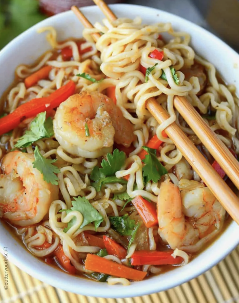 Kung-Pao-Style-Shrimp-with-Ramen-Recipe