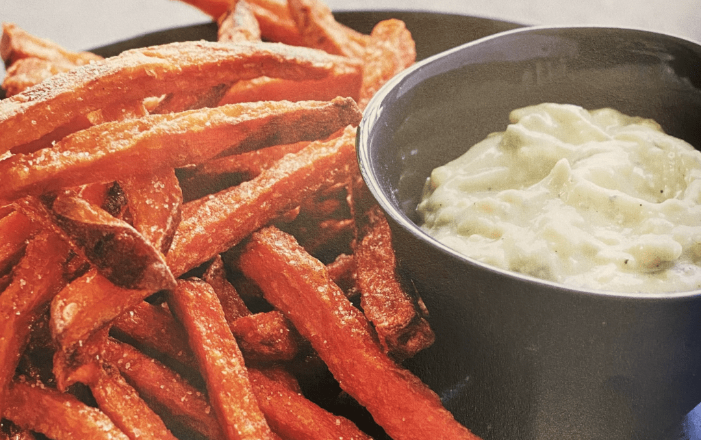 Sweet Potato Fries with Blue Cheese Dip - PB on Life