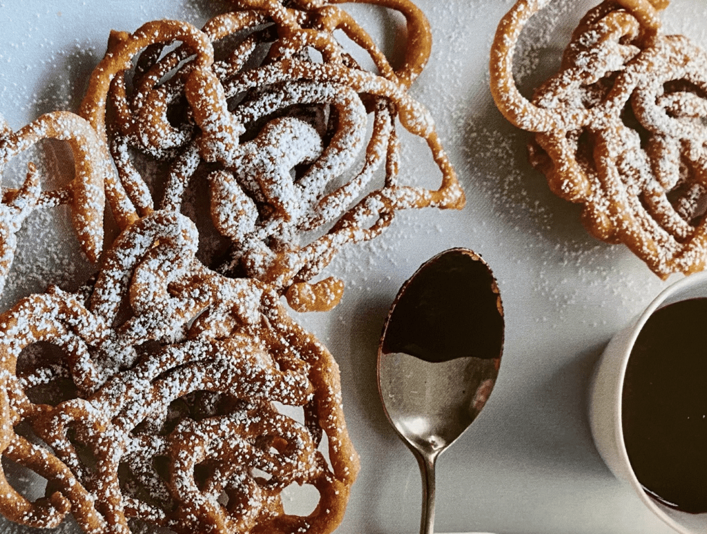 Funnel Cake with Blueberry Sauce - PB on Life