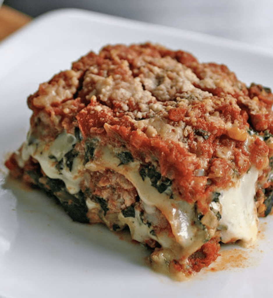 Sausage-Lasagna-With-Spinach-Recipe