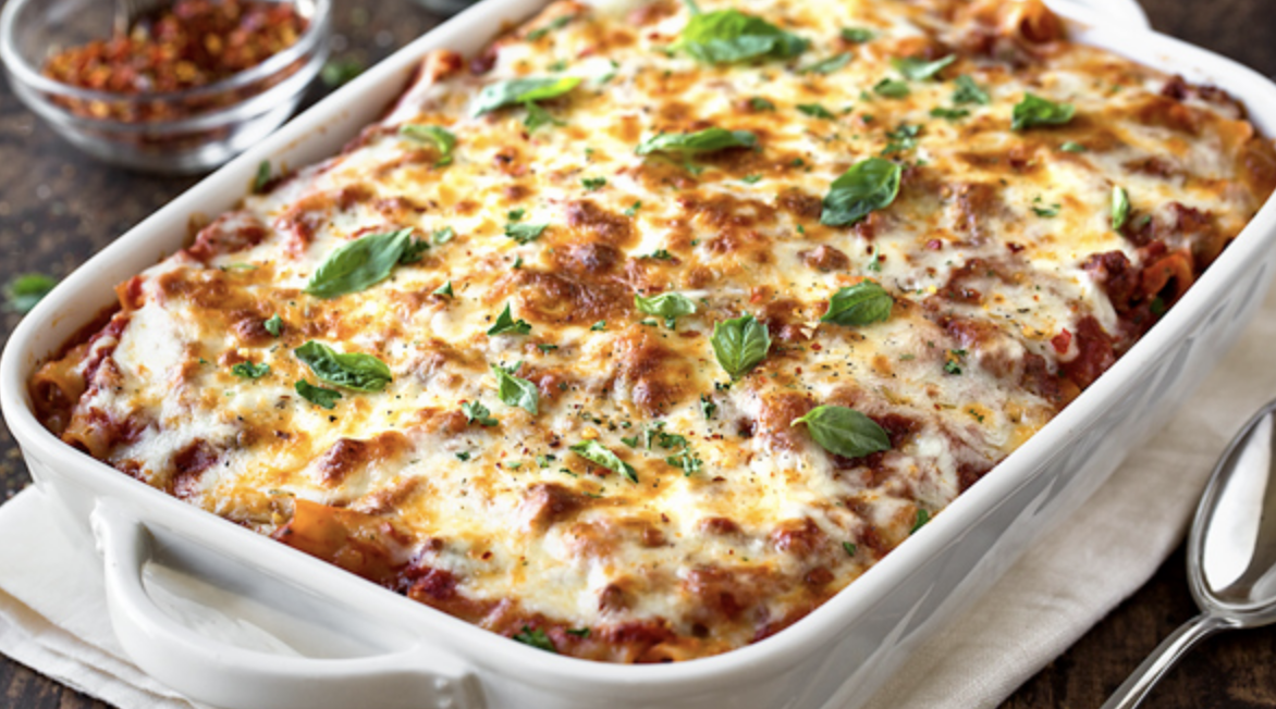 Baked-Ziti-with-Spinach-Sausage