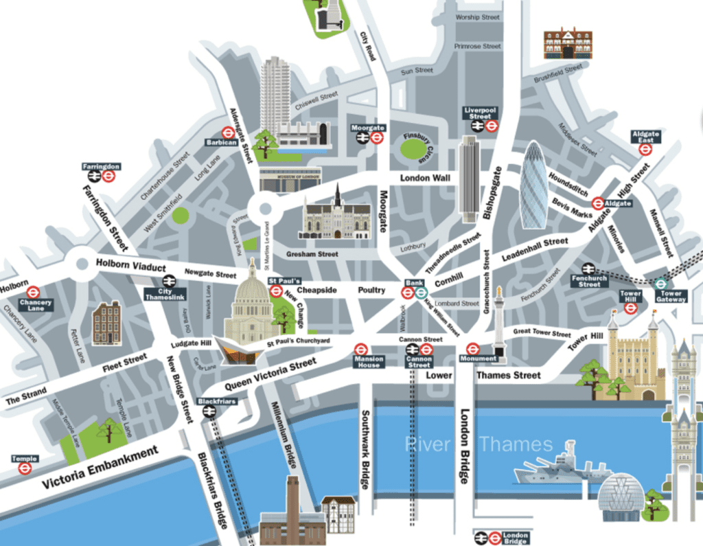 Направление лондона. The City of London карта. Лондон карта города the City of London. Лондонский Сити на карте Лондона. Район Сити в Лондоне на карте.