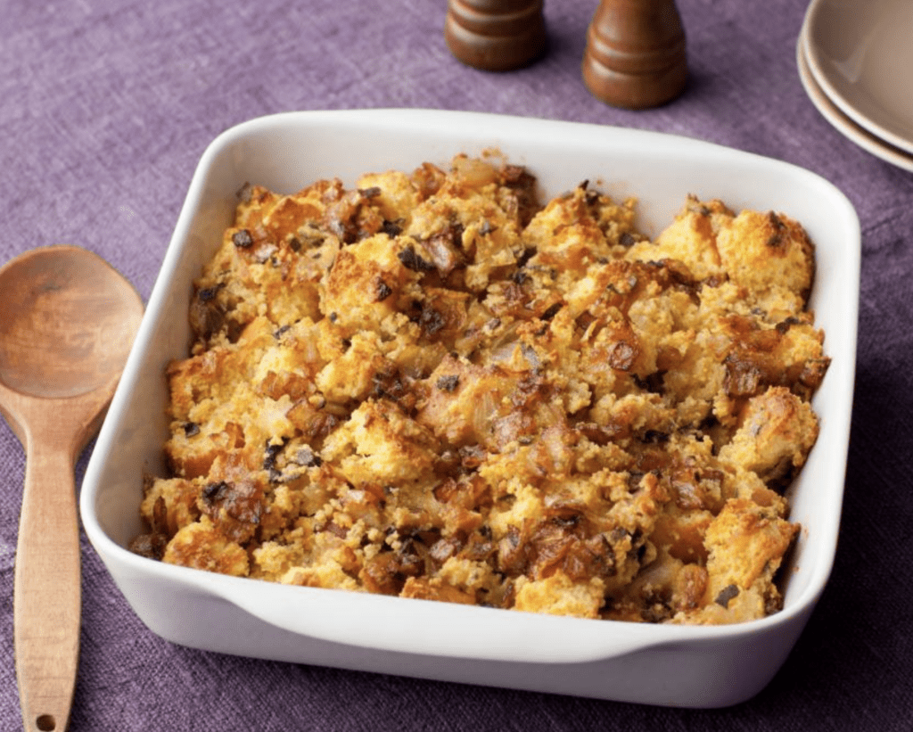 America's-Top-Thanksgiving-Side-Dishes-Carmelized-Onion-Cornbread-Stuffing