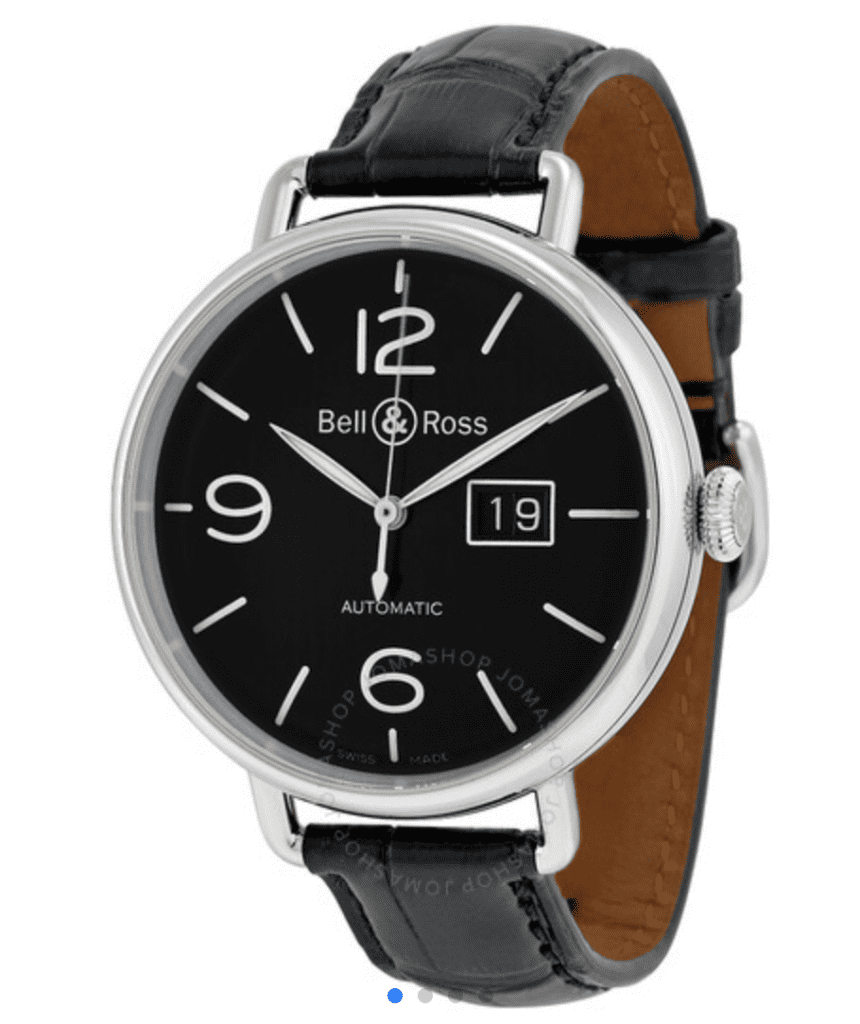 best-watch-picks-for-fathers-day-BELL-AND-ROSS-WW1-Automatic-Galvanic-Black-Dial-Men's-Watch