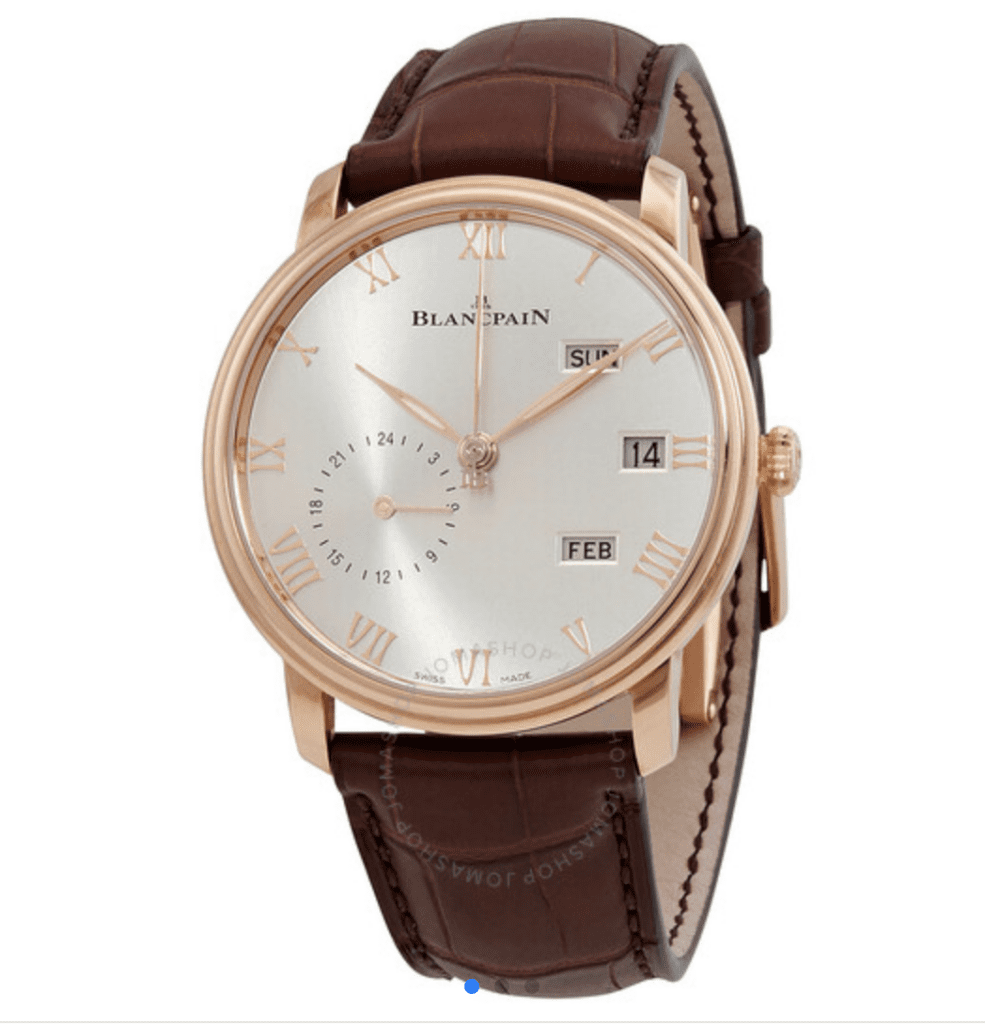 best-watch-picks-for-fathers-day-BLANCPAIN-Villeret-18k-Rose-Gold-Automatic-Grey-Dial-Men's-Watch