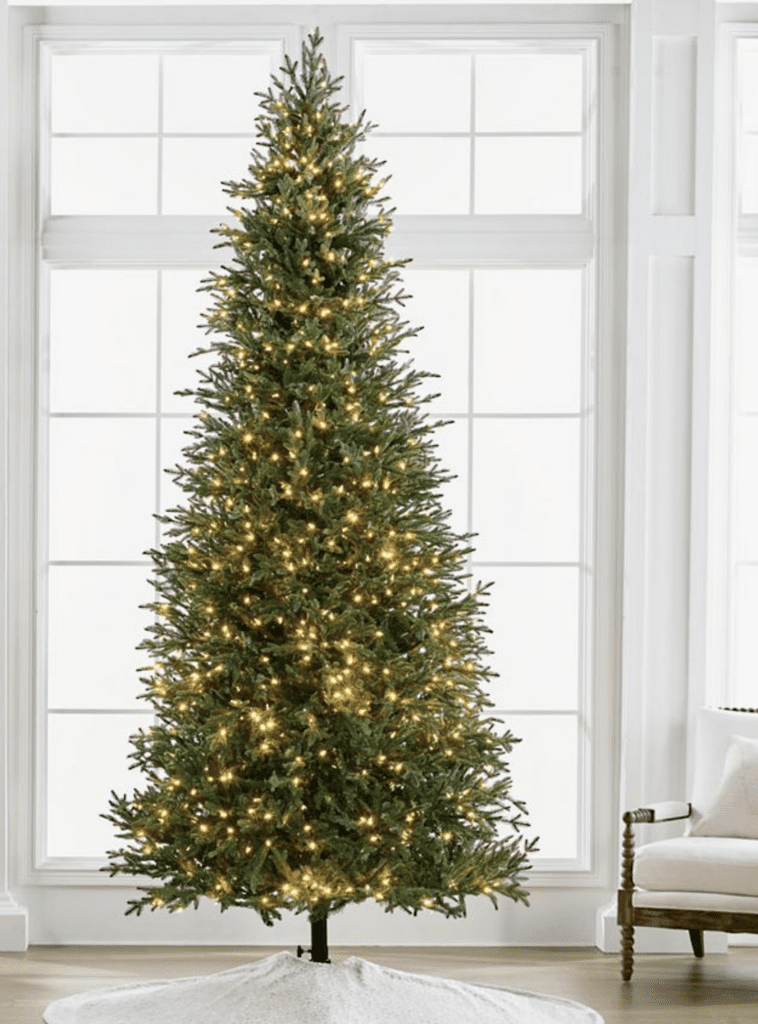 best-artificial-christmas-trees-Fraser-Fir-Slim-Profile-Tree-10'