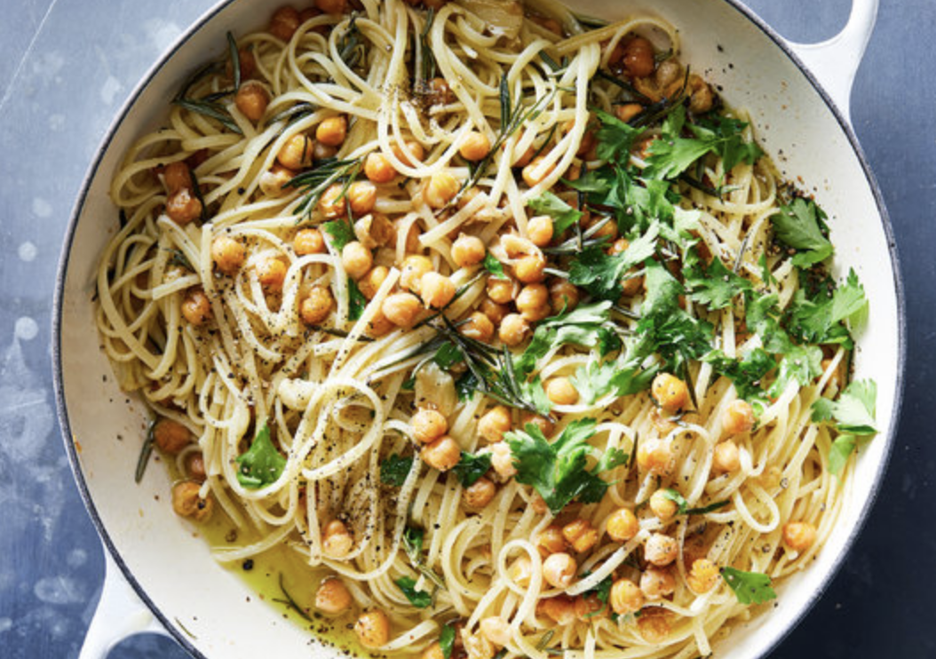 creamy-chickpea-pasta-with-spinach-and-rosemary