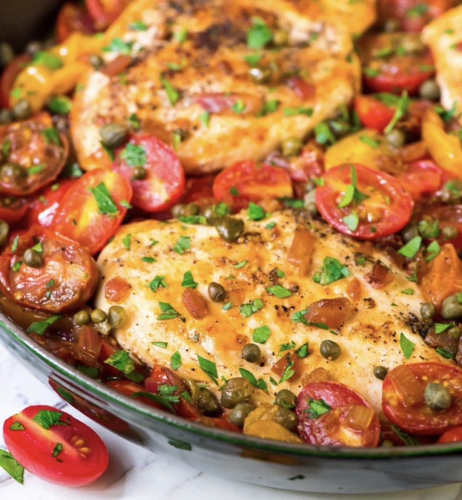 Skillet-Chicken-With-Peppers-and-Tomatoes-Ingredients