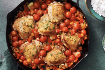 skillet-chicken-with-peppers-and-tomatoes