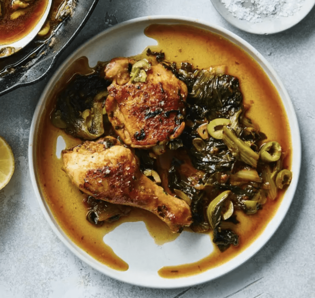 skillet-braised-chicken-with-olives-recipe