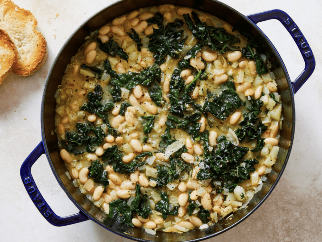 Braised White Beans With Parmesan