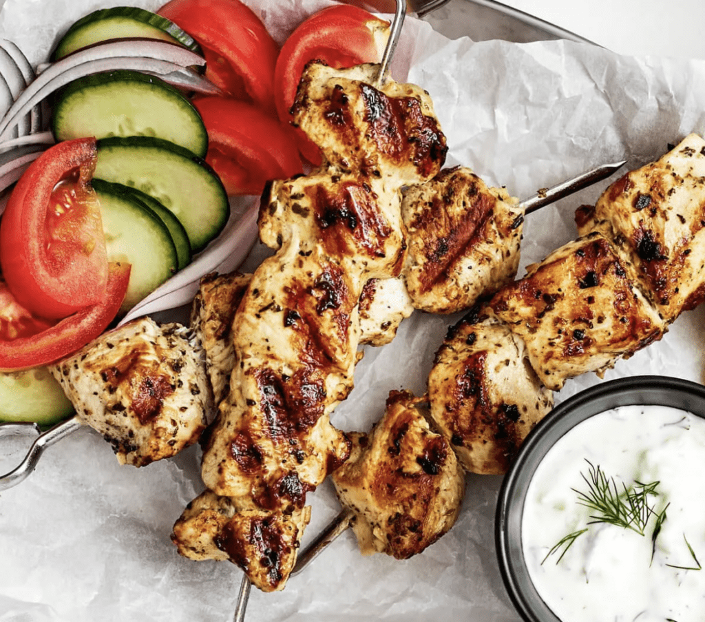 Grilled Chicken Souvlaki Skewers